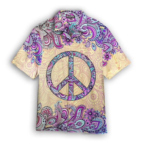 Hippie Peace Symbol Hawaiian Shirt Summer Beach Clothes Outfit For Men Women ND