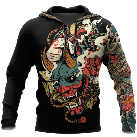 Samurai Tattoo Art Hoodie T Shirt For Men and Women HAC220604-NM