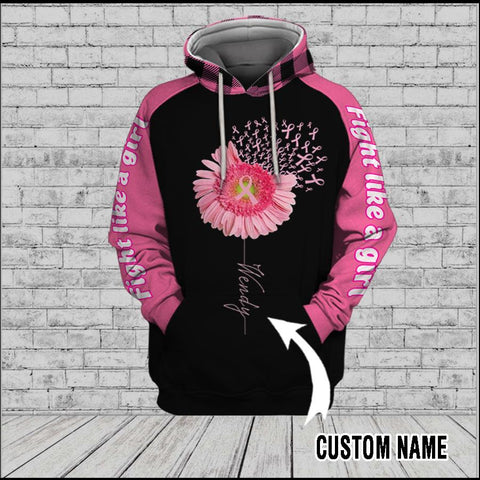 Breast Cancer Awareness Daisy flower 3D Custom Hoodie