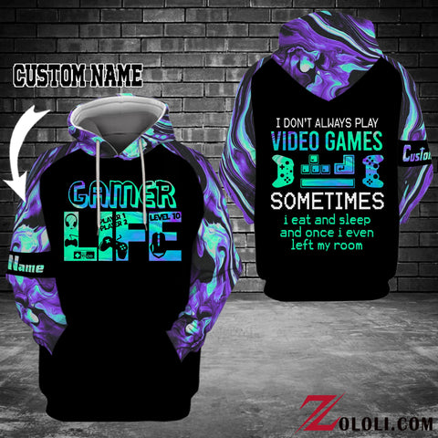 Gamer life hoodie 3D Custom TTM