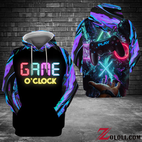 Game O'clock Hoodie 3D TXX