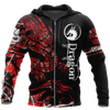 Men Hoodie 3D Armor Tattoo and Dungeon Dragon Hoodie TShirt for Men and Women AZ081103