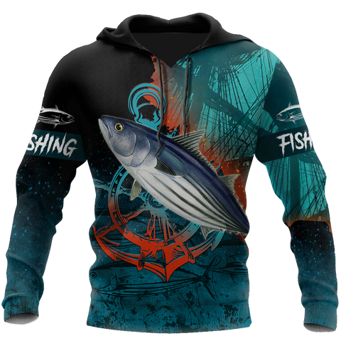 Saltwater Fishing on the helm 3D all over shirts for men and women