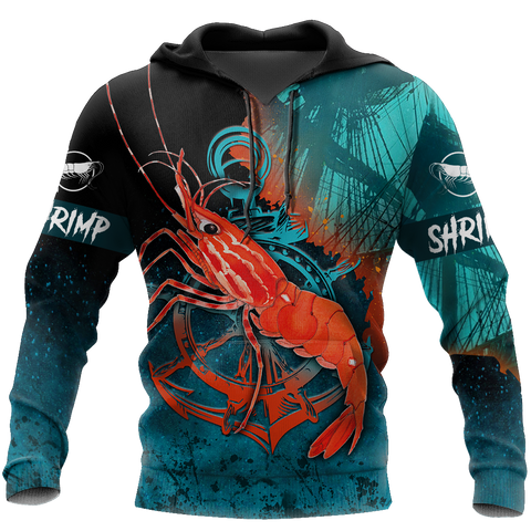 Shrimp on the helm 3D all over printing shirts for men and women