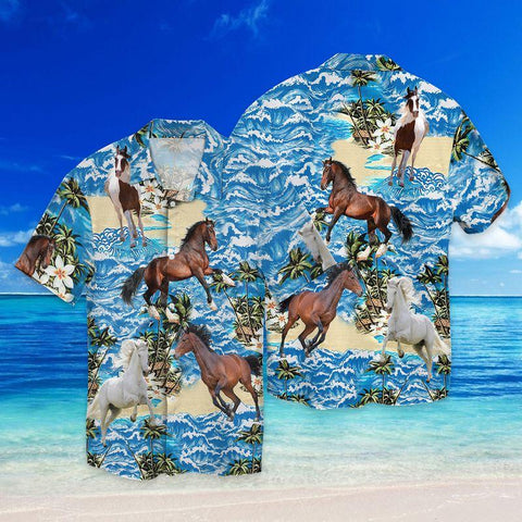 Horse Hawaiian Shirt Summer Beach Clothes Outfit For Men Women ND