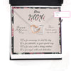 Loving Flower Gift for your special Nana on Mother's Day Custom Message Card Necklace HN