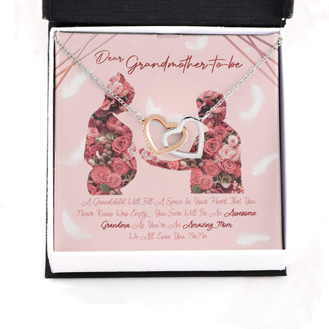 Perfect Gift for Your Grandma-To-Be on Mother's Day Message Card Necklace HN