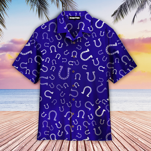 White Horseshoe Hawaiian Shirt Summer Beach Clothes Outfit For Men Women ND