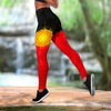 Aboriginal Flag Indigenous Sun Painting Art  Combo Legging Tank