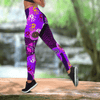 Aboriginal Naidoc Week 2021 Purple Butterflies Combo Legging Tank