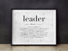 Leader Definition Poster, Personalized Gift for Leader, Thank You Leader Wall Art Print, Mentor Appreciation, Boss Day Gift Ideas