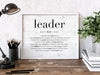 Leader Definition Poster, Personalized Gift for Leader, Thank You Leader Wall Art Print, Mentor Appreciation, Boss Day Gift Ideas