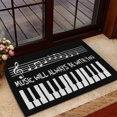 Music Always Be With you Doormat, gift for music lovers, Best gift for friends