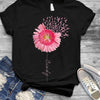 Breast Cancer Awareness Pink Daisy Flower Ribbon