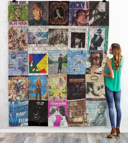 Elton John Albums 02 Blanket Quilt
