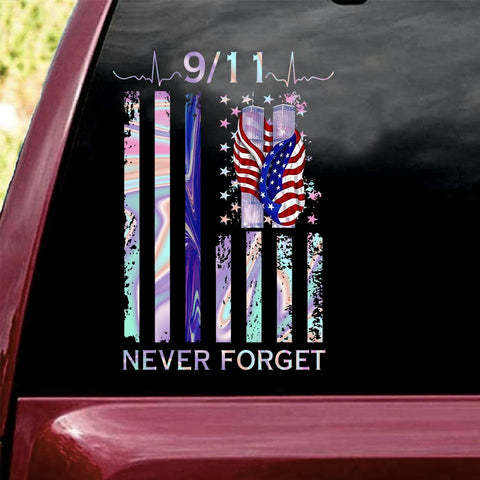 9/11 Neon Never Forget Stickers 20th Anniversary Never Forget Stickers, Patriot Day Sticker, Gift for Patriot Day