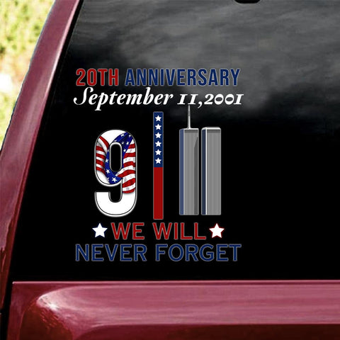 20th Anniversary Never Forget Stickers, Patriot Day Sticker, Gift for Patriot Day