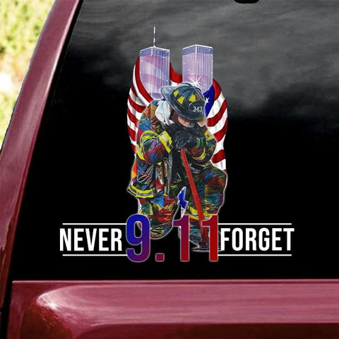 Firefighter 911 Never Forget Stickers 20th Anniversary Never Forget Stickers, Patriot Day Sticker, Gift for Patriot Day
