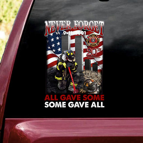 9/11 Firefighter Never Forget Stickers 20th Anniversary Never Forget Stickers, Patriot Day Sticker, Gift for Patriot Day