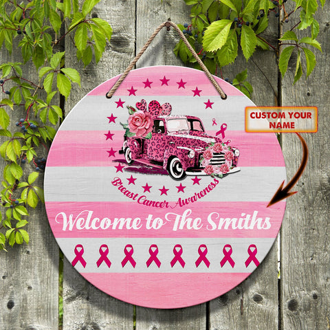 Custom Wooden Sign - Breast Cancer Awareness - Fuly 33