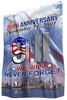 Patriot Flag 9.11 - We Will Never Forget - 20th Anniversary Vertical Flag (2 Grommets)