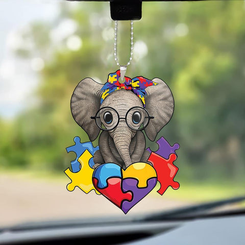 Autism Elephant Ornament