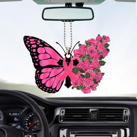 Breast Cancer Awareness Butterfly Ornament