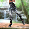 Woman Tank top Black & White Dragon Tattoo Art Combo Tank + Legging HAC070503