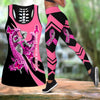 Breast cancer survivor ribbon legging + hollow tank combo HAC210402