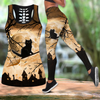 Halloween Tank top Leggings Black cat Tank Top And Legging