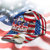 USA Patriot Printed Cap, Gift for Patriot Day 20th Anniversary, Veteran Day Cap Custom Name