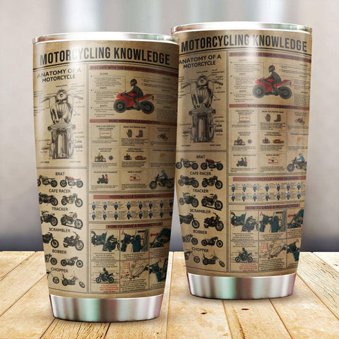 Motorcycling Knowledge Tumbler, Bottle for Motorcycling Knowledge Lover