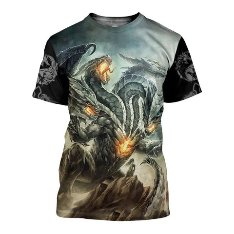 Men Shirt 3D Tattoo and Dungeon Dragon Hoodie T Shirt For Men and Women NM050938