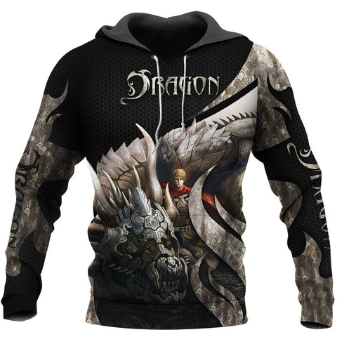 Men Hoodie 3D Tattoo and Dungeon Dragon Hoodie T Shirt For Men and Women NM050962