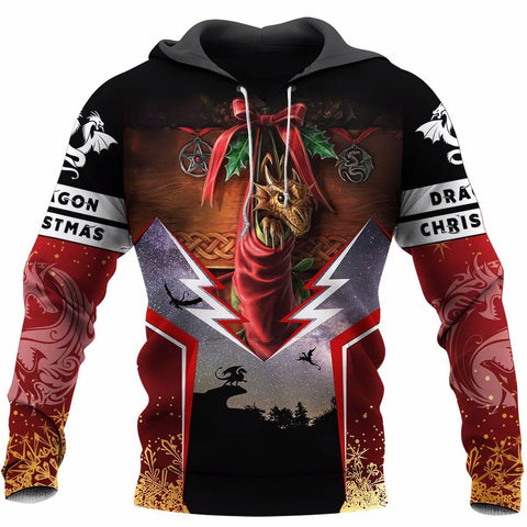 Men Hoodie 3D Tattoo and Dungeon Dragon Hoodie NM050967