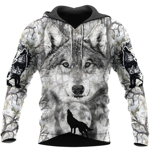 Men Hoodie Wolf Hoodie T Shirt For Men and Women NM17042001