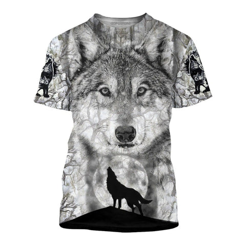 Men Hoodie Wolf Hoodie T Shirt For Men and Women NM17042001