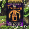 No Trespassing Hiding The Bodies Custom Flag, Halloween Outdoor Decoration, Witch Decoration, Halloween Garden