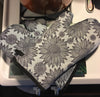 Grey Sunflower Oven Mitts And Pot Holder Set Gift For Mom Housewarming Gift