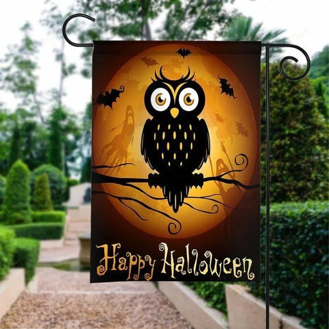 Owl Halloween Double Sided Halloween Garden Flag For Outdoor Yard Decoration Home Decor ND