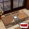 Personalized Doormat Donkey Nice Shoes