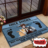 Personalized Doormat Goat Nice Shoes