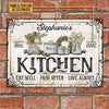 Personalized Farmhouse Kitchen Love Always Customized Classic Metal Signs