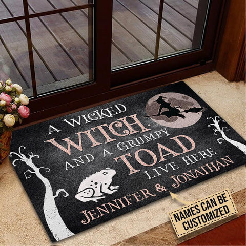 Personalized Witch Wicked Witch Live Here Customized Doormat
