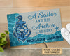 Personalized A Sailor And His Anchor Live Here Doormat