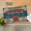 Personalized Auto Mechanic Garage Open When Customized Doormat