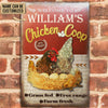 Personalized Chicken Coop Classic Metal Signs