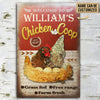 Personalized Chicken Coop Classic Metal Signs