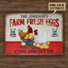 Personalized Chicken Farm Raised Laid Daily Customized Classic Metal Signs