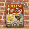 Personalized Chicken Fresh Eggs Classic Metal Signs